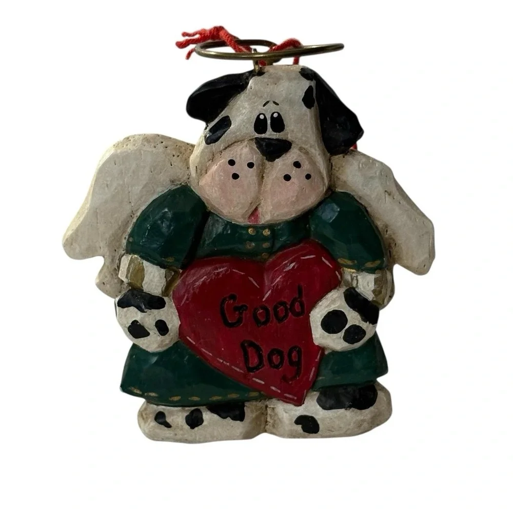 Eddie Walker Dog Angel Christmas Ornament Heart Good‎ Dog Halo Cottage Animal